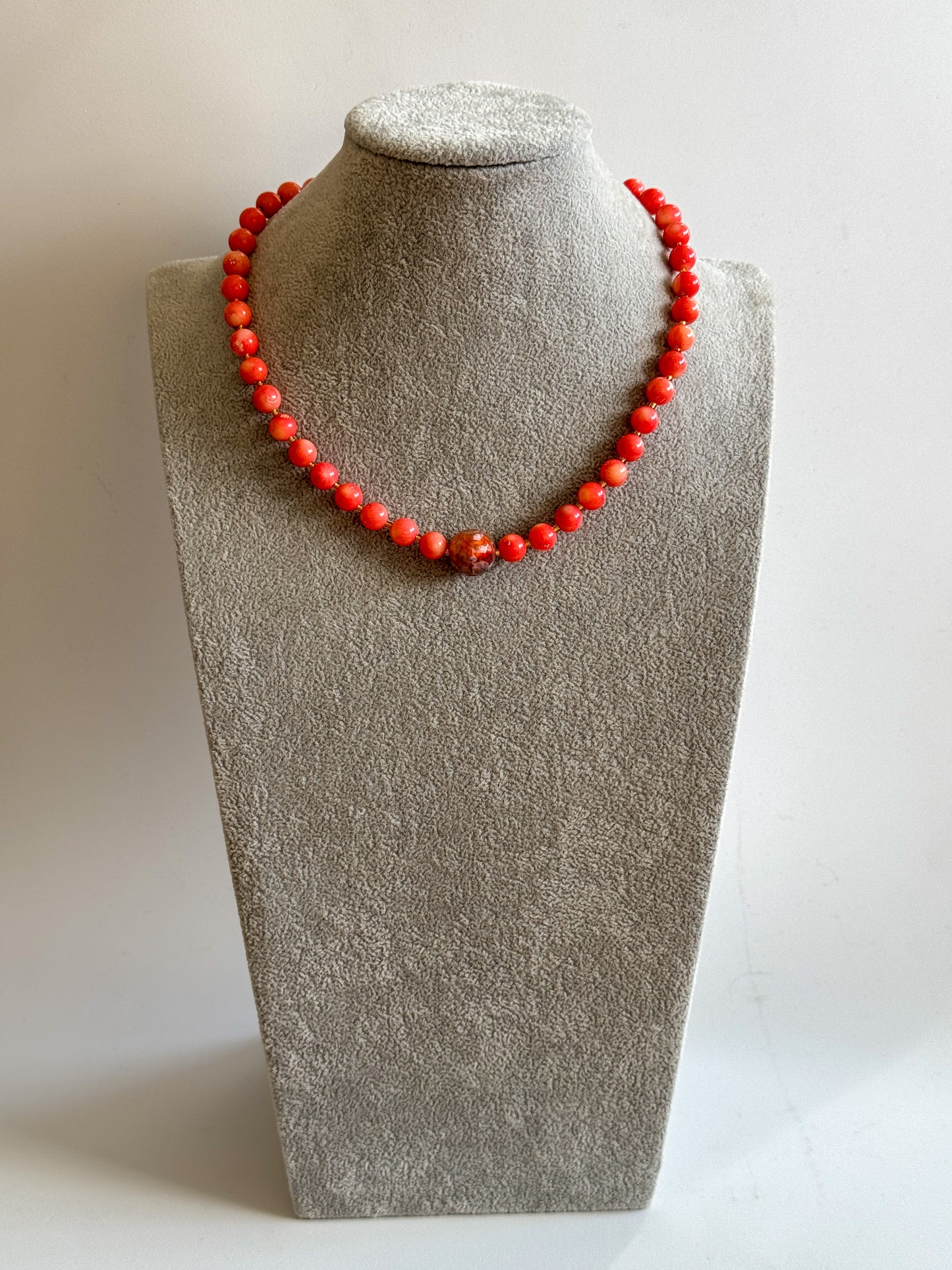 Collar Agatha Coral Naranja